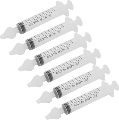 Produktbild von Nasensauger Baby 6er Set, Silikon, Waschbar, Wiederverwendbar, 10 ml, zur Nasenreinigung