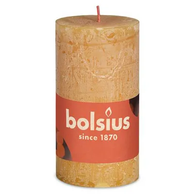 Image de Bolsius Rustik Bougie ronde nid d'abeille jaune 100/50mm