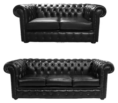 Produktbild von Chesterfield Sofagarnitur 3+2 Sitzer Couch Sofa Polster Garnitur Komplett Set