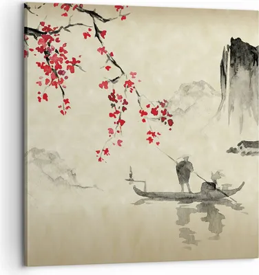 Produktbild von Bild auf Leinwand - Leinwandbild - Einteilig - Blume Kirschen Japan - 60x60cm - Wand Bild - Wanddeko - Wandbilder - Leinwanddruck - Bilder - Wanddekoration - Leinwand bilder - Wandbild - AC60x60-5020