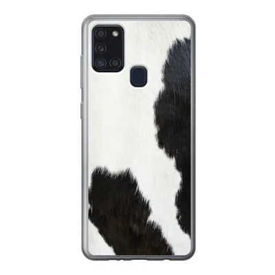 Produktbild von MuchoWow® Handyhülle Schutzhülle Hülle für Samsung Galaxy A21s Tiermuster - Kühe - Pelz Silikon Softcase Handy Hülle - Hartschale