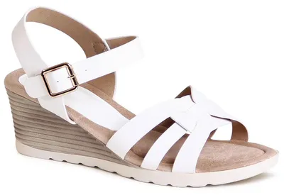 Produktbild von topschuhe24 2838 Damen Keil Sandalen Riemchen Sandaletten , Farbe:Weiß, Größe:40 EU