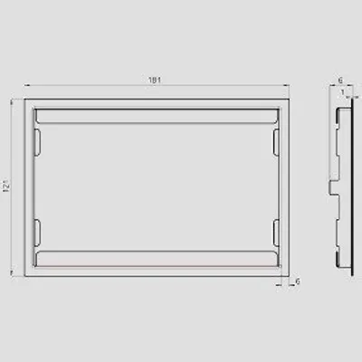 Produktbild von SANIT 04.082.00..0000 WC-Blendrahmen 6mm Edelstahl