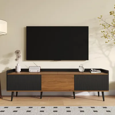 Produktbild von TV-Schrank, TV-Tisch, TV-Ständer, dreitüriger Unterschrank, Kompakte Konstruktion,49,5*160*39 cm