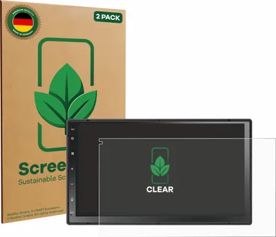 Produktbild von 2x ScreenLeaf Schutzfolie für Atoto A5LG2B7T 7" nachhaltiger Displayschutz Display Schutz Folie Klar Transparent
