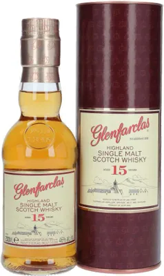 Produktbild von Glenfarclas 15 Years Old Highland Single Malt Scotch Whisky 46% Vol. 0,2l in Geschenkbox