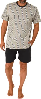 Produktbild von Normann Herren kurzarm Schlafanzug Shorty Pyjama ; dunkelgrau , 50