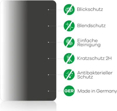 Produktbild von upscreen Blickschutzfilter für Dell XPS 13 9305 Non-Touch Anti-Spy Privacy Filter Sichtschutz Blaulicht-Schutz