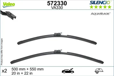 Produktbild von VALEO SILENCIO Scheibenwischer Wischblatt Vorne passend für MERCEDES-BENZ SL Cabrio (R232) Rahmenlos