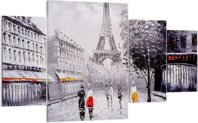 Produktbild von Bild auf Leinwand - Leinwandbild - Architektur Paris Eiffle Frankreich - 160x90cm - Wand Bild - Wanddeko - Leinwanddruck - Bilder - Kunstdruck - Leinwand bilder - Wandkunst - DL160x90-2961