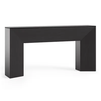 Produktbild von Tribesigns Konsolentisch, für den Eingangsbereich, 160 cm langer schwarzer Holzsofatisch, moderner Flurtisch für Eingangsbereich, einfache Montage