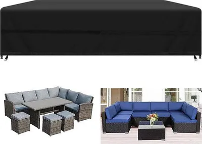 Obrázok produktu pre Ochranný obal Unyqoos® pre záhradný nábytok – vodotesný poťah z materiálu Oxford 420D, odolný voči vetru a UV žiareniu, ako aj voči snehu, rozmer 242×162×100 cm