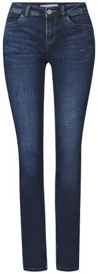 Productafbeelding van Street One dames jeans, model A378402, casual pasvorm, donkerblauwe wassing, maat 27W / 32L