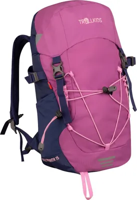 Produktbild von TROLLKIDS Fjell Trekker 15 Kinder Wanderrucksack mit herausnehmbarem Sitzpolster violett 15 L