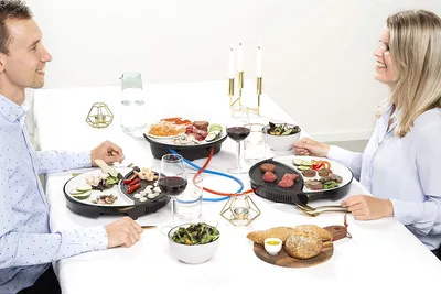 Produktbild von Princess 2-Personen-Tischgrill Dinner4All 500 W Weiß und Schwarz