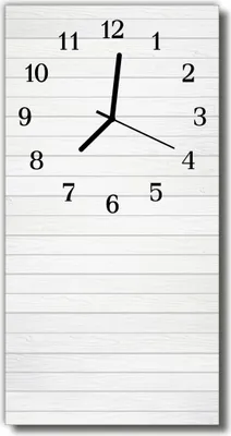 Produktbild von Tulup Glasuhr Wanduhr Küchenuhr Echt-Glas 30x60 Strefen Weiß