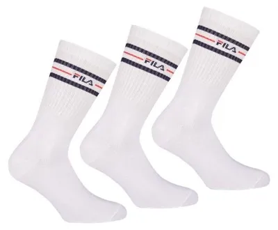 Immagine prodotto di FILA Calzini unisex 3 paia - Set di calzini da strada, sportivi, lifestyle, a righe, 35-46 Bianco 43-46 (9-11 UK)
