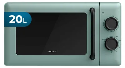 Produktbild von Cecotec Proclean 3110 Green, Arbeitsplatte, Solo-Mikrowelle, 20 l, 700 W, Drehregler, Grün