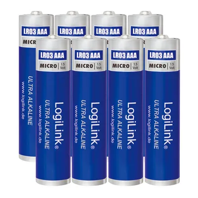 Image de LogiLink Ultra Power Pile alcaline Micro AAA LR03 1.5V (blister de 8)
