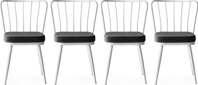 Produktbild von Skye Decor, Yıldız - 962 V4, Stuhlset (4 Stück), Weiß, 100 % METALL, 43 x 42 x 82 cm
