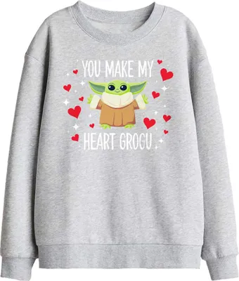 Productafbeelding van Star Wars - "You Make My Heart" sweater voor kinderen, model TV29676 (128) (Sportieve heatherkleur)