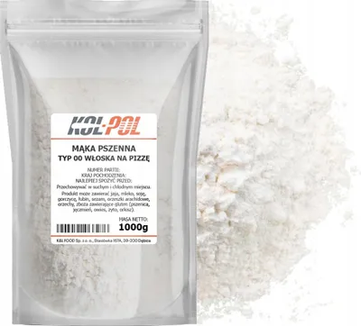 Zdjęcie produktu dla MĄKA PSZENNA TYP 00 1kg Na pizzę Włoska do ciasta naturalna jakość Kol-Pol
