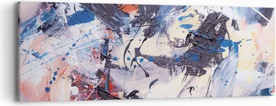 Produktbild von Bild auf Leinwand - Leinwandbild - Einteilig - Abstraktion verschüttet Farben - 90x30cm - Wand Bild - Wanddeko - Wandbilder - Leinwanddruck - Bilder - Wanddekoration - Leinwand bilder - AB90x30-4383