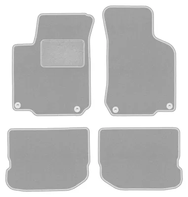 Image de Tapis de sol en moquette pour Volkswagen Golf IV 1997-2003 (à hayon/break) – jeu 4 pièces, gris, sur mesure – Wielganizator OSLO
