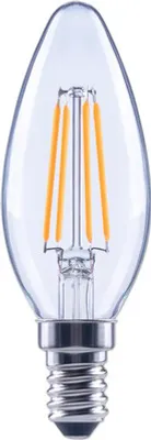 Immagine prodotto di Lampadina LED a candela E14/2,2W(40W) 470 lm trasparente 2700 K bianco caldo filamento