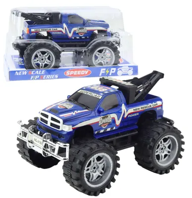 Obrázok produktu pre Terénne záchranné vozidlo s pohonom zadných kolies s ťažným zariadením modré 27 cm