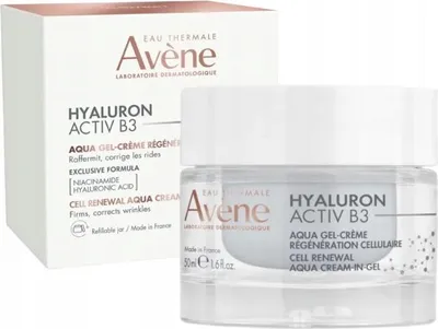 Produktbild von Avene Hyaluron Activ B3 Aquagel-Creme, Body-BB-Creme, 50 ml, Weiß, Erneuernd, Glättend, Aufpolsterung, Kräftigend, Anti-Aging, Anti-Falten, Glanz, Regenerierend, trockene Haut, Empflindliche Haut, Behälter