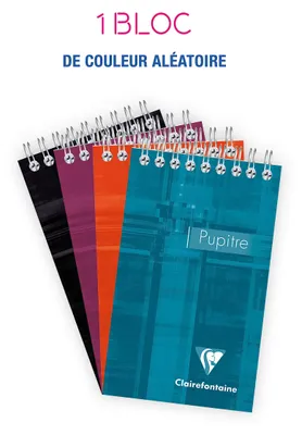 Produktbild von Clairefontaine Spiralblock kariert, 85x140mm, 80 Blatt, farbig sortiert