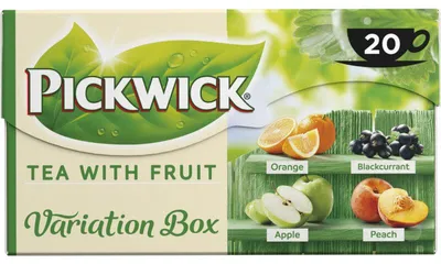 Produktbild von Pickwick Variatiebox Grün Früchtetee, 20 Beutel, 30 g – Aromatische Teemischung