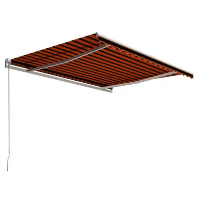 Immagine prodotto di Tenda da sole retrattile azionata a mano 400 x 300 cm Arancione e marrone