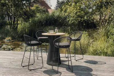 Produktbild von Niehoff Acore Stehtisch Teak/Aluminium Ø80 cm