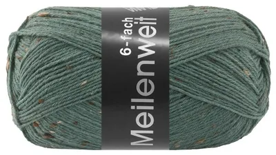 Produktbild von Lana Grossa - Meilenweit 6-fach 150g Tweed 9686 graugrün