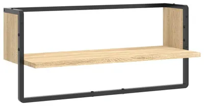 Obrázek produktu pro vidaXL Nástěnná police s tyčí Sonoma dub 65x25x30 cm