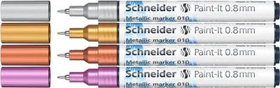 Obrázek produktu pro Schneider ML01011501 4 popisovače Schneider 010 v různých barvách 0,8 mm
