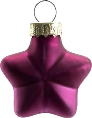 Produktbild von TrendLine Weihnachtskugeln Glas-Sterne 4 cm magnolienrosa 12 Stück