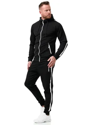 Produktbild von Herren Jogginganzug Freizeitanzug Sportlich 3750  Schwarz XXL