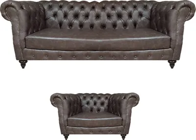 Immagine prodotto di Soggiorno moderno imbottito divano tre posti arredamento poltrona Chesterfield