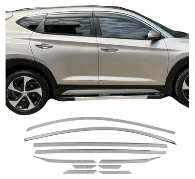 Immagine prodotto di Modanature per finestre per Hyundai Tucson 2015-2020 in acciaio inox cromo 10pcs