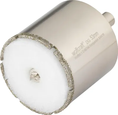 Obrázek produktu pro wolfcraft GmbH 5929000, Samostarný, Aku šroubovák, Kvalitní kamenina, Glazovaná dlaždička, Žula, Taška, Nerezová ocel, Válcovitá stopka, 4,5 cm
