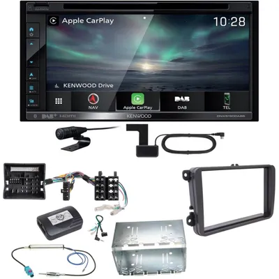 Produktbild von Kenwood DNX-5190DABS Navi Carplay MP3 CD Einbauset für Tiguan Amarok Caddy Jetta