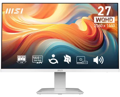 Produktbild von MSI Pro MP273QW E14, 68,6 cm (27"), 2560 x 1440 Pixel, Wide Quad HD, 4 ms, Weiß
