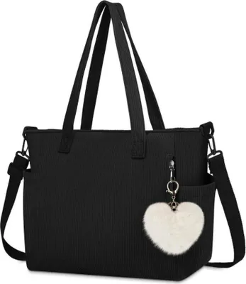 Produktbild von Damen Kord Handtasche Tote Bag Schultertaschen Shopper Beuteltasche