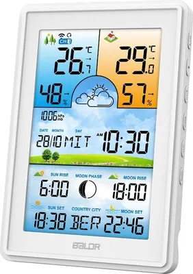 Produktbild von BALDR Wetterstation funk mit Außensensor Multifunktionale Funkwetterstation