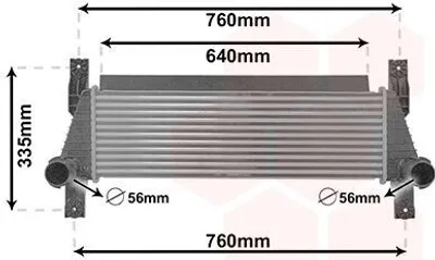 Produktbild von VAN WEZEL 18014701 Ladeluftkühler LLK für FORD RANGER (TKE) Turbo Intercooler