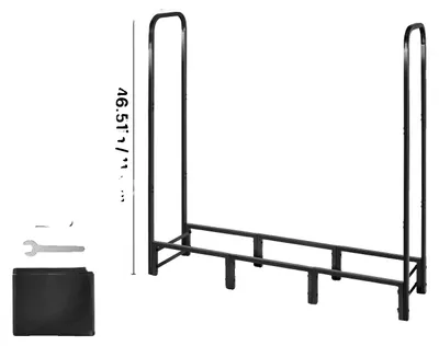 Produktbild von Brennholzregal, Langlebiger Wetterschutz, Robuste Konstruktion, 4ft 400 lbs TypA