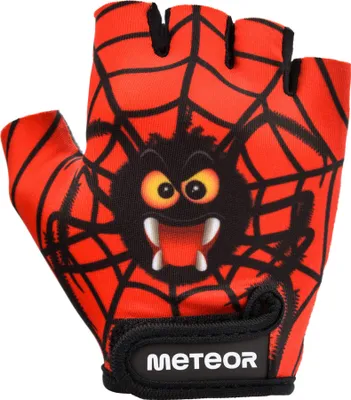 Produktbild von Meteor Kinder Fahrradhandschuhe, Bike Gel BMX Handschuh, Jungen Fahrrad-Handschuhe, Mädchen Radhandschuhe S Spider